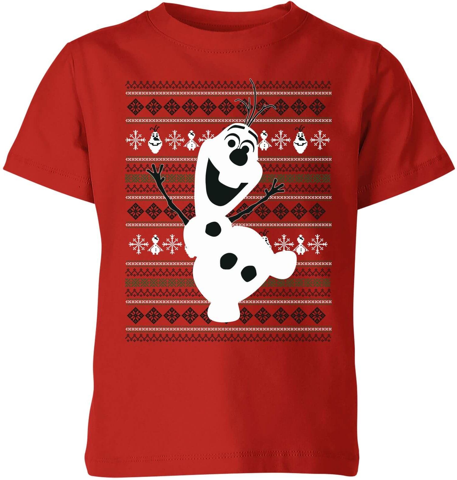 Disney Frozen Olaf Dancing Kids' Christmas T-Shirt - Red - 9-10 Years - Red Disney Frozen Olaf Dancing Kids' Christmas T-Shirt - Red - 9-10 Years - Red