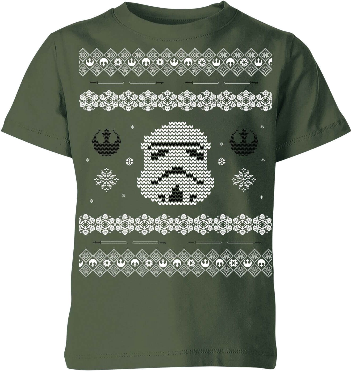 Star Wars Stormtrooper Knit Kids' Christmas T-Shirt - Forest Green - 9-10 Years - Forest Green Star Wars Stormtrooper Knit Kids' Christmas T-Shirt - Forest Green - 9-10 Years - Forest Green