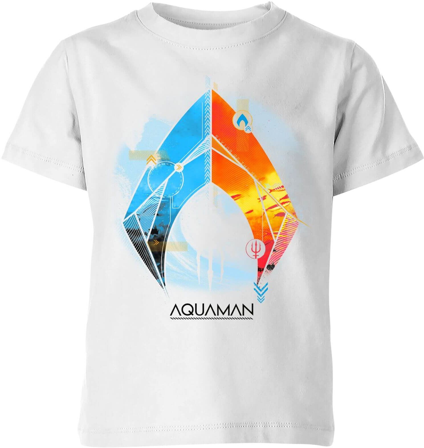 DC Comics Aquaman Back To The Beach Kids' T-Shirt - White - 11-12 Years - White