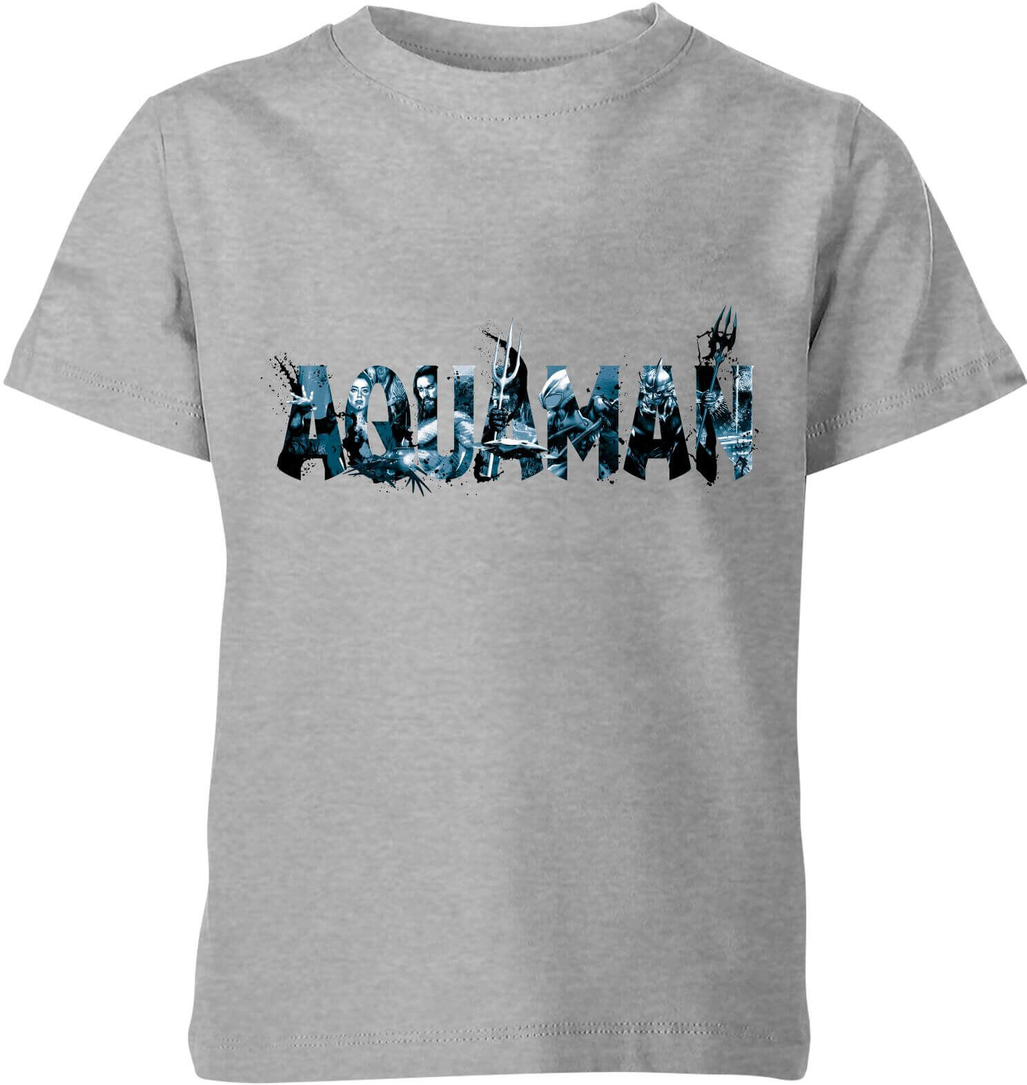 DC Comics Aquaman Chest Logo Kids' T-Shirt - Grey - 9-10 Years - Grey DC Comics Aquaman Chest Logo Kids' T-Shirt - Grey - 9-10 Years - Grey