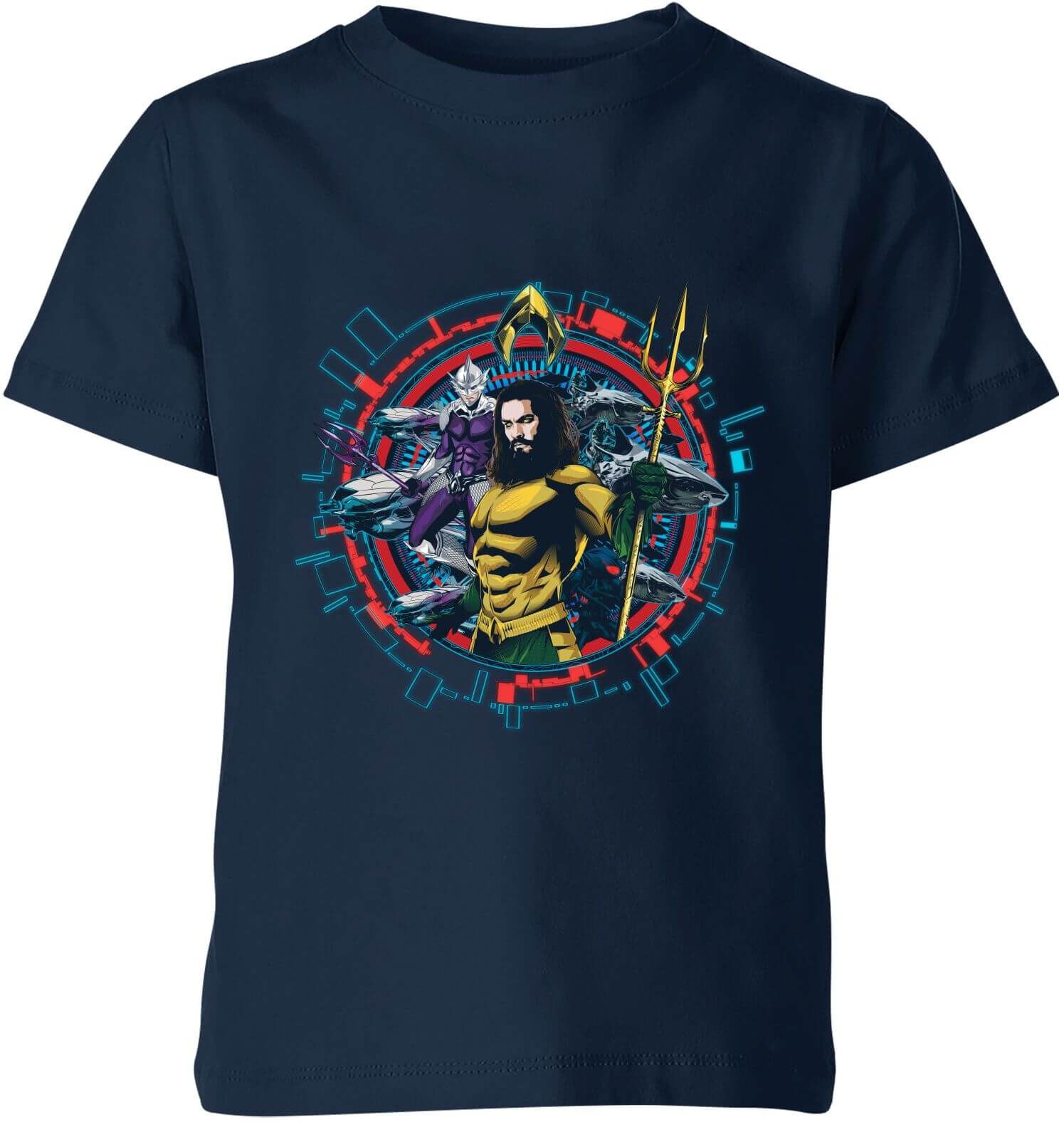 DC Comics Aquaman Circular Portrait Kids' T-Shirt - Navy - 7-8 Years - Navy DC Comics Aquaman Circular Portrait Kids' T-Shirt - Navy - 7-8 Years - Navy