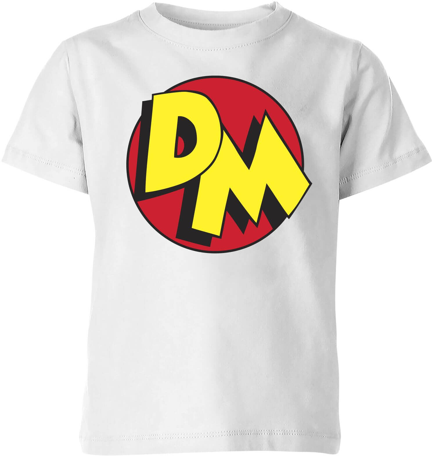 Danger Mouse DM Logo Kids' T-Shirt - White - 3-4 Years - White Danger Mouse DM Logo Kids' T-Shirt - White - 3-4 Years - White
