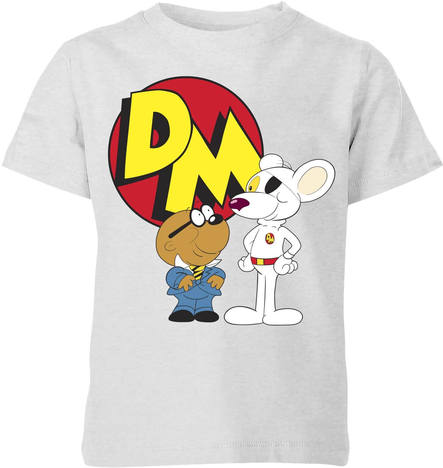 Danger Mouse DM And Penfold Kids' T-Shirt - Grey - 5-6 Years - Grey Danger Mouse DM And Penfold Kids' T-Shirt - Grey - 5-6 Years - Grey