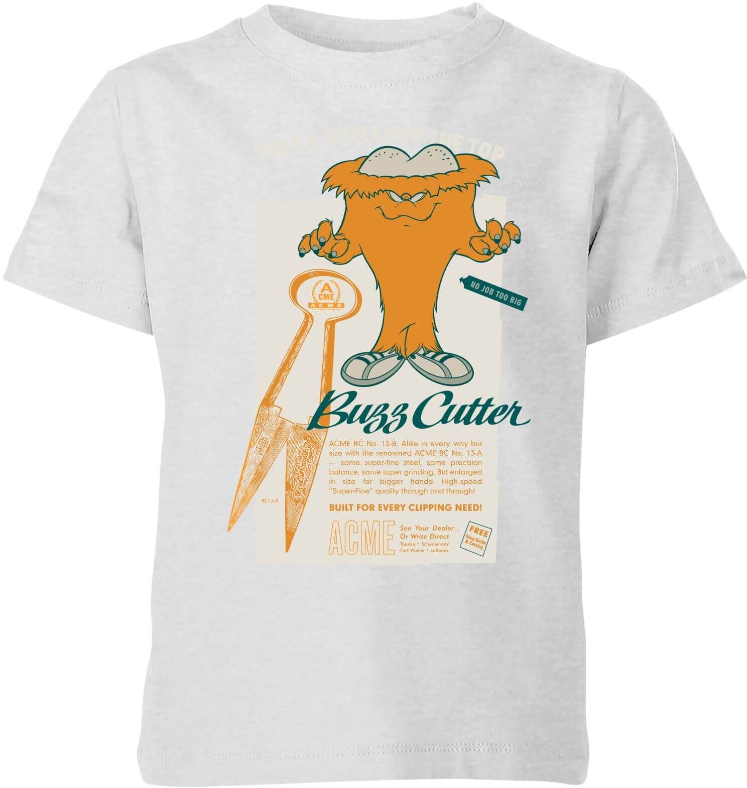 Looney Tunes ACME Buzzcutter Kids' T-Shirt - Grey - 3-4 Years - Grey Looney Tunes ACME Buzzcutter Kids' T-Shirt - Grey - 3-4 Years - Grey