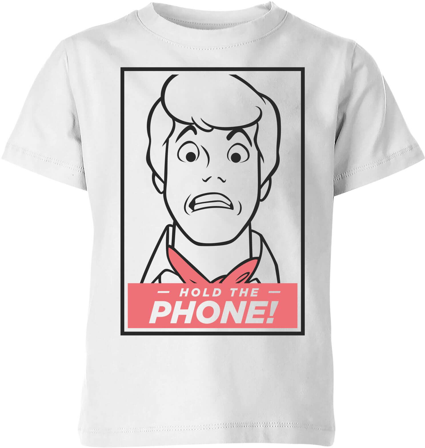 Scooby Doo Hold The Phone Kids' T-Shirt - White - 9-10 Years - White Scooby Doo Hold The Phone Kids' T-Shirt - White - 9-10 Years - White