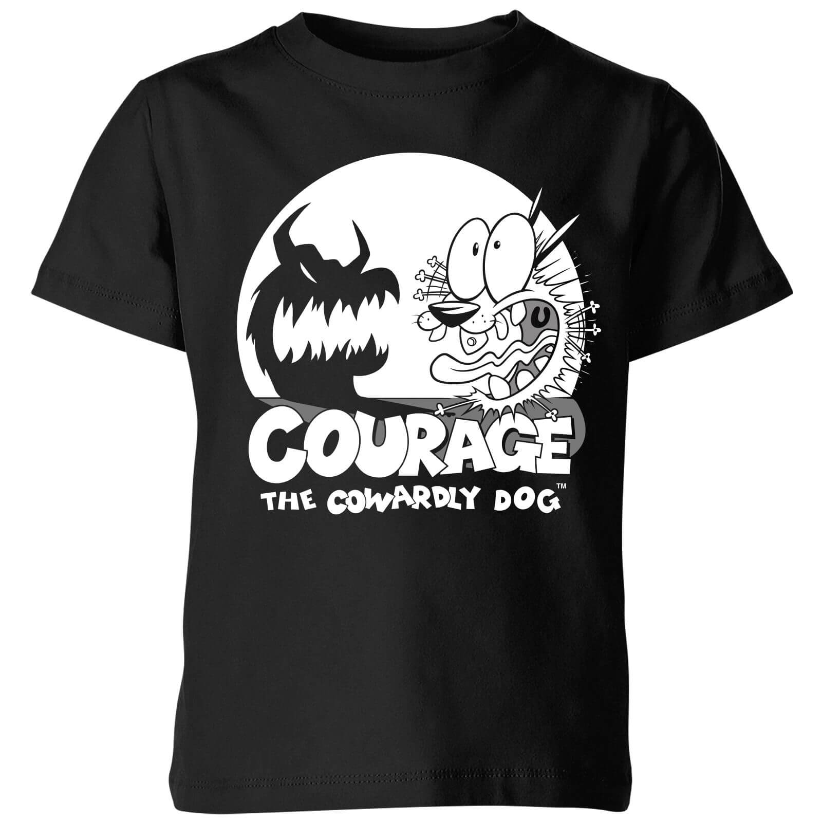 Cartoon Network Courage The Cowardly Dog Spotlight Kids' T-Shirt - Black - 11-12 Years - Black