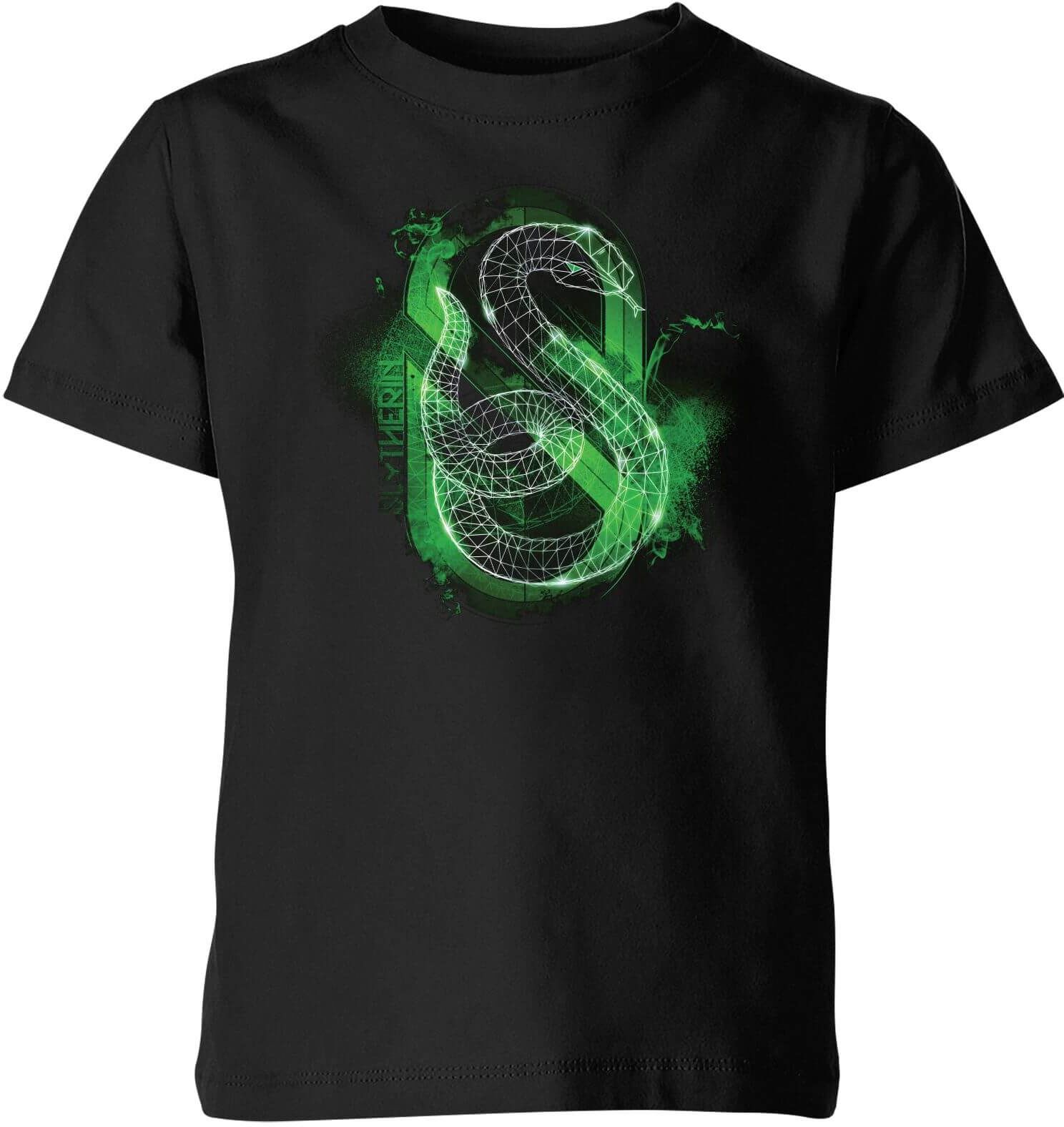 Harry Potter Slytherin Geometric Kids' T-Shirt - Black - 5-6 Years - Black Harry Potter Slytherin Geometric Kids' T-Shirt - Black - 5-6 Years - Black