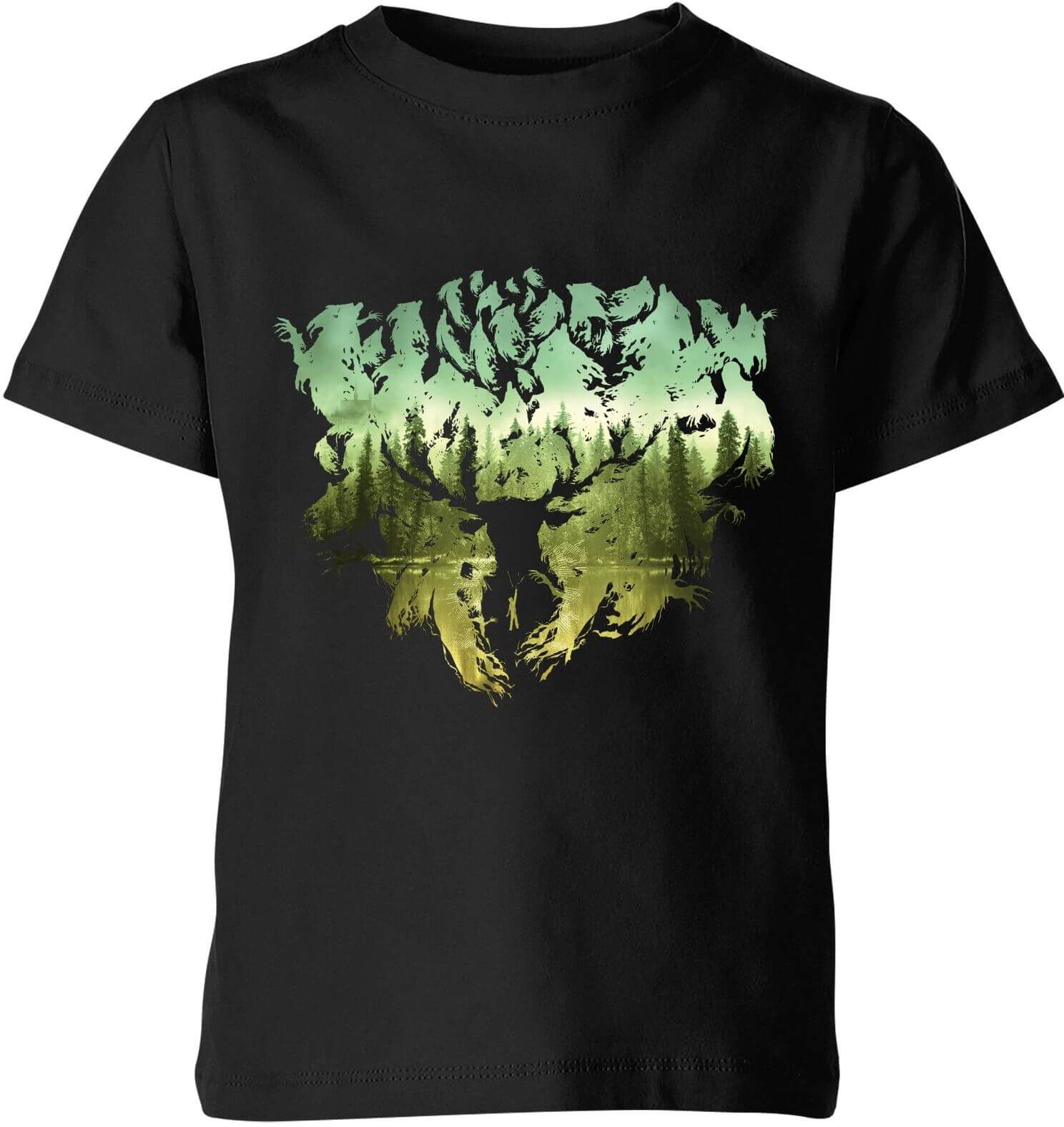Harry Potter Patronus Lake Kids' T-Shirt - Black - 9-10 Years - Black Harry Potter Patronus Lake Kids' T-Shirt - Black - 9-10 Years - Black