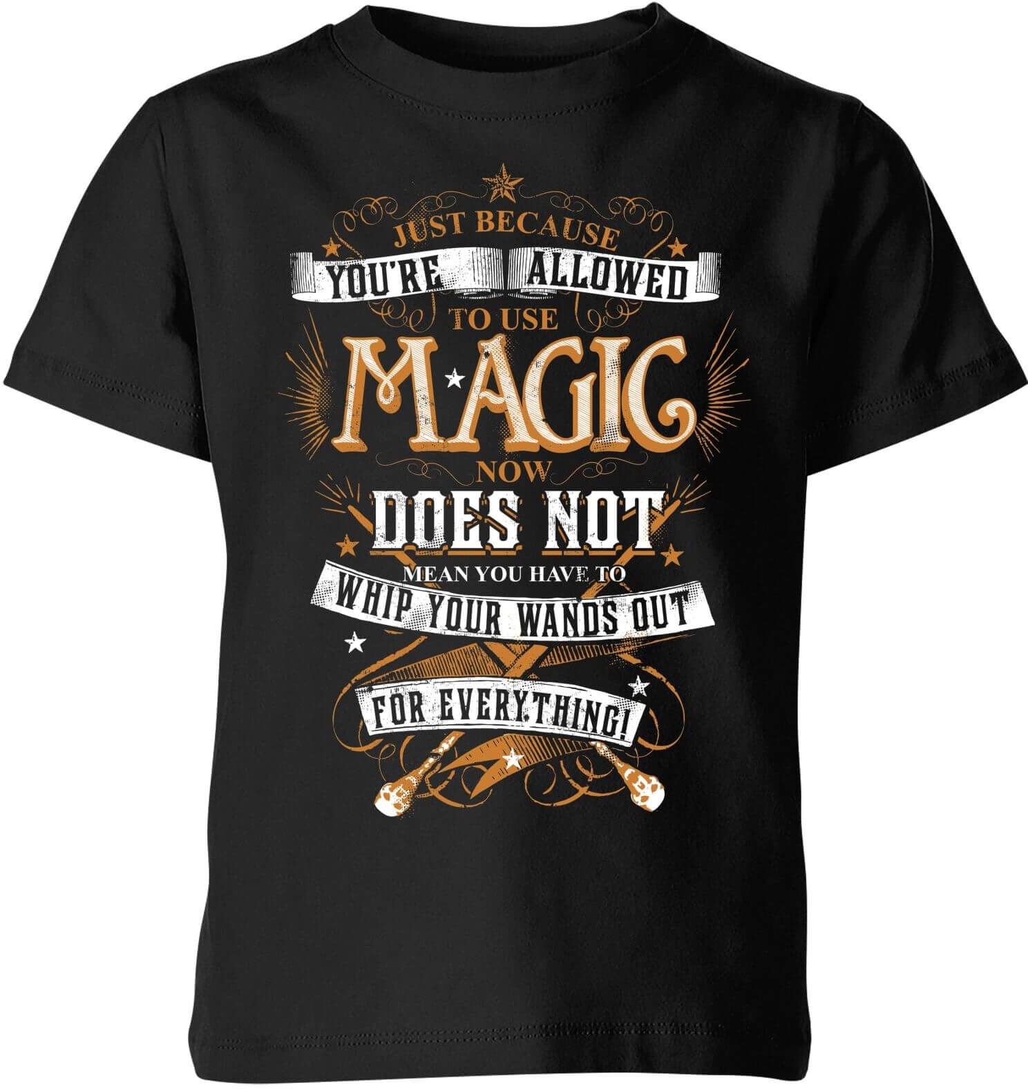 Harry Potter Whip Your Wands Out Kids' T-Shirt - Black - 9-10 Years - Black