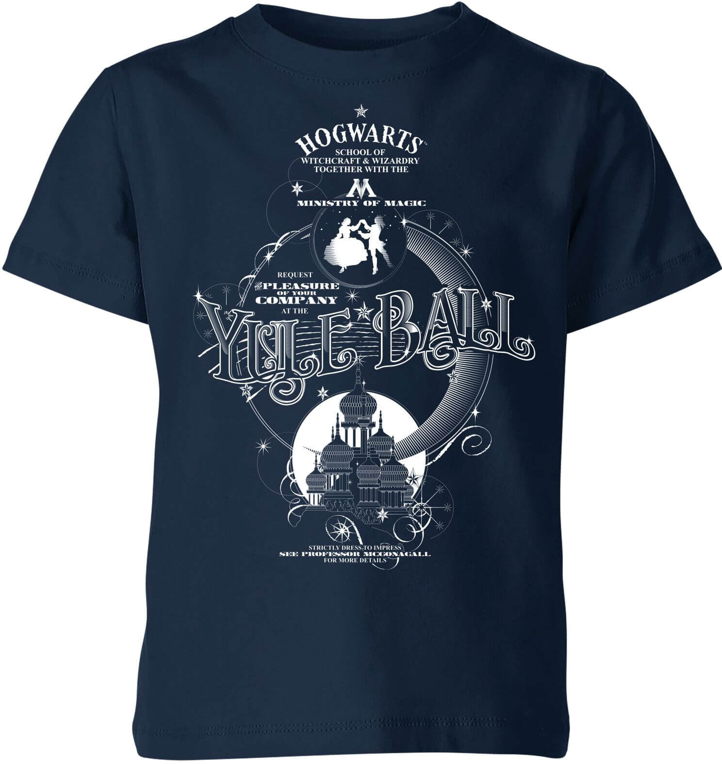 Harry Potter Yule Ball Kids' T-Shirt - Navy - 7-8 Years - Navy