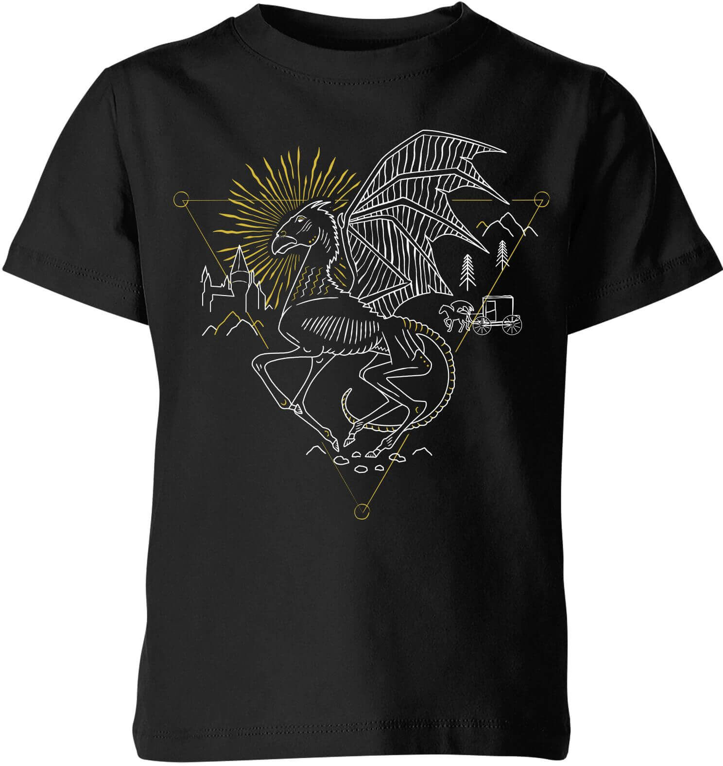 Harry Potter Thestral Kids' T-Shirt - Black - 5-6 Years - Black Harry Potter Thestral Kids' T-Shirt - Black - 5-6 Years - Black