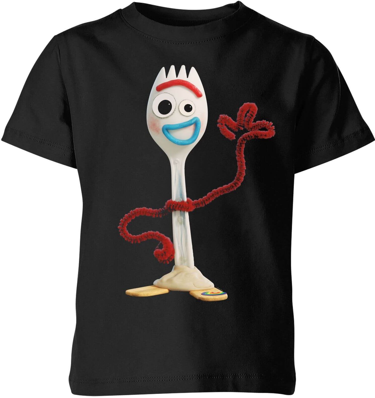 Pixar Toy Story 4 Forky Kids' T-Shirt - Black - 7-8 Years - Black Pixar Toy Story 4 Forky Kids' T-Shirt - Black - 7-8 Years - Black
