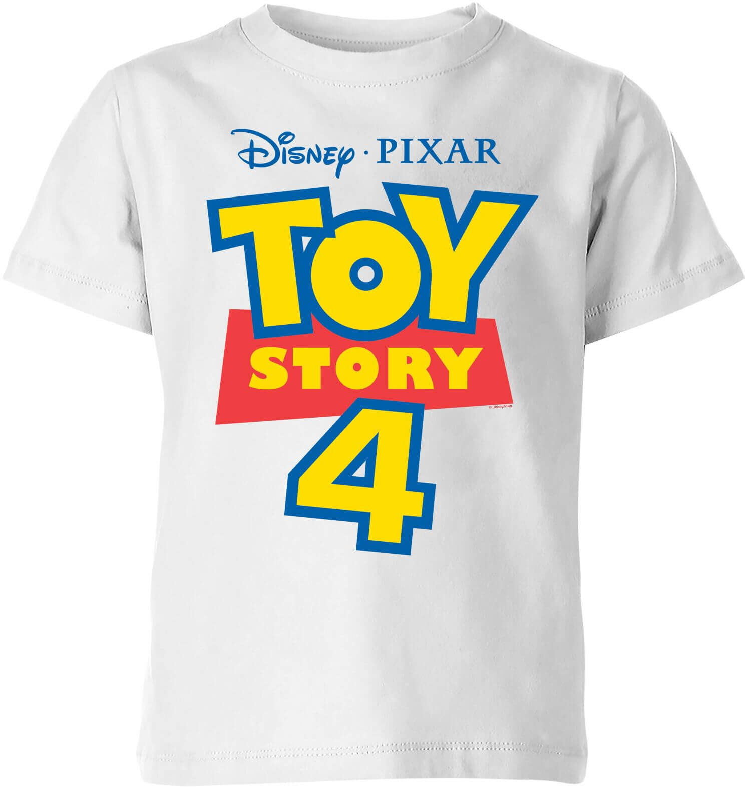 Pixar Toy Story 4 Logo Kids' T-Shirt - White - 7-8 Years - White Pixar Toy Story 4 Logo Kids' T-Shirt - White - 7-8 Years - White
