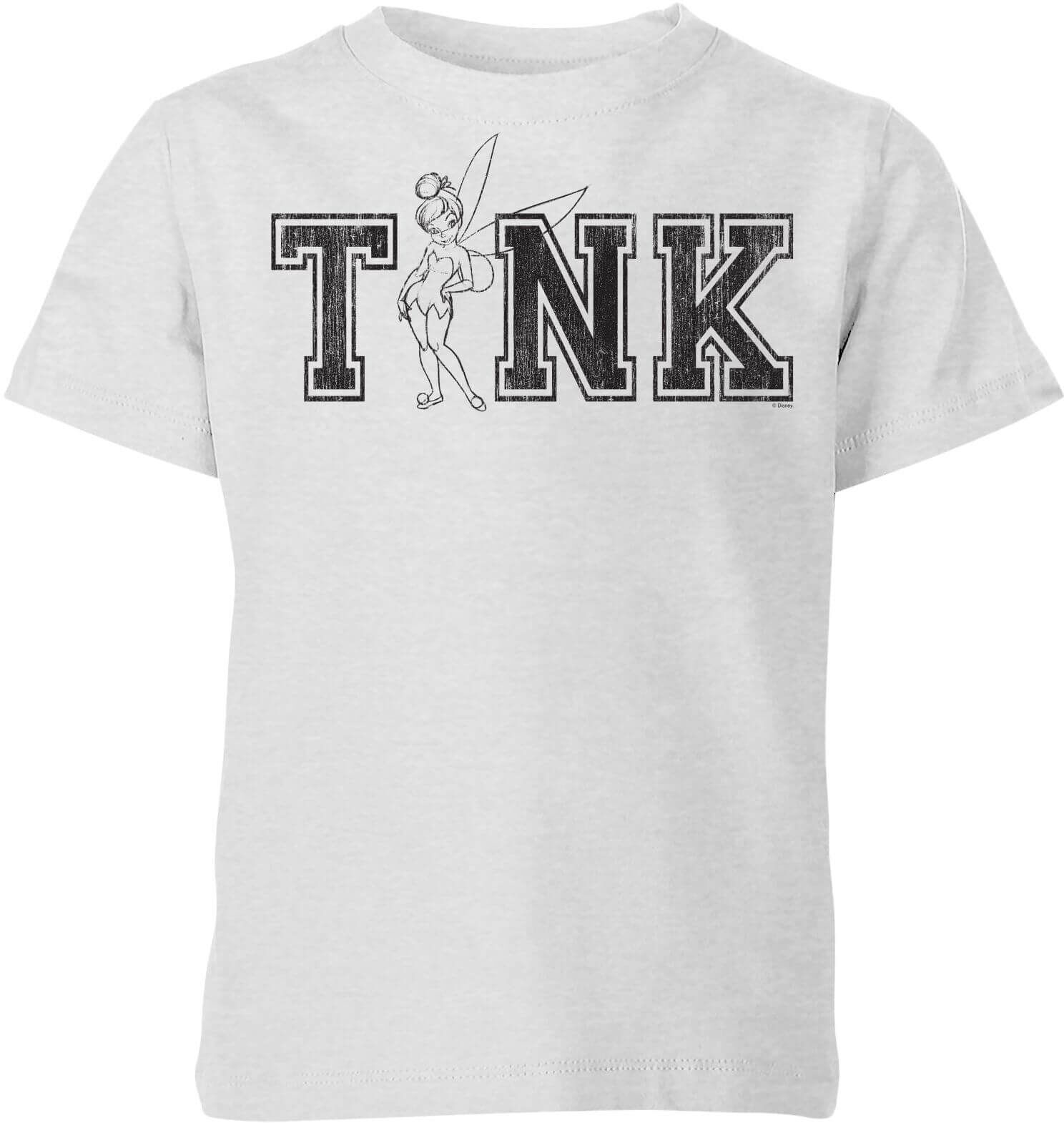 Disney Peter Pan Tinkerbell Kids' T-Shirt - Grey - 7-8 Years - Grey Disney Peter Pan Tinkerbell Kids' T-Shirt - Grey - 7-8 Years - Grey