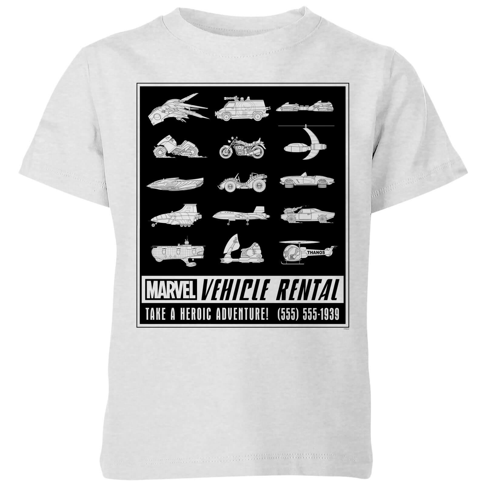 Marvel Vehicle Rentals Mono Kids' T-Shirt - Grey - 7-8 Years - Grey Marvel Vehicle Rentals Mono Kids' T-Shirt - Grey - 7-8 Years - Grey