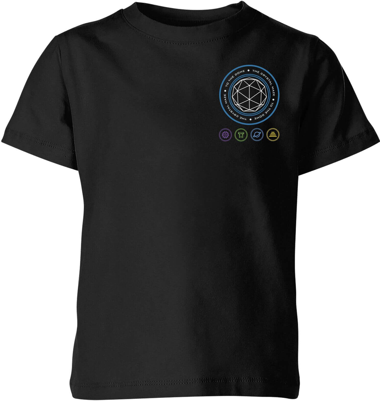 Maze Crystal Maze Crystal Pocket Kids' T-Shirt - Black - 11-12 Years - Black Maze Crystal Maze Crystal Pocket Kids' T-Shirt - Black - 11-12 Years - Black