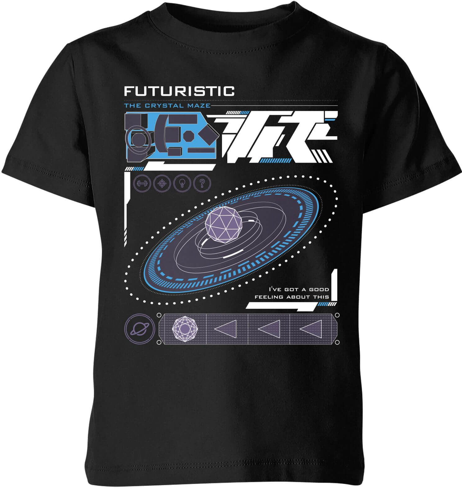 Maze Crystal Maze Futuristic Zone Kids' T-Shirt - Black - 5-6 Years - Black Maze Crystal Maze Futuristic Zone Kids' T-Shirt - Black - 5-6 Years - Black