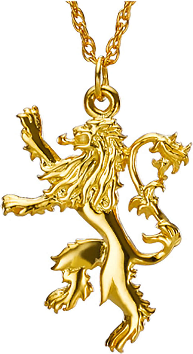 Noble Collection Game of Thrones Gold Plated House Lannister Sterling Silver Pendant