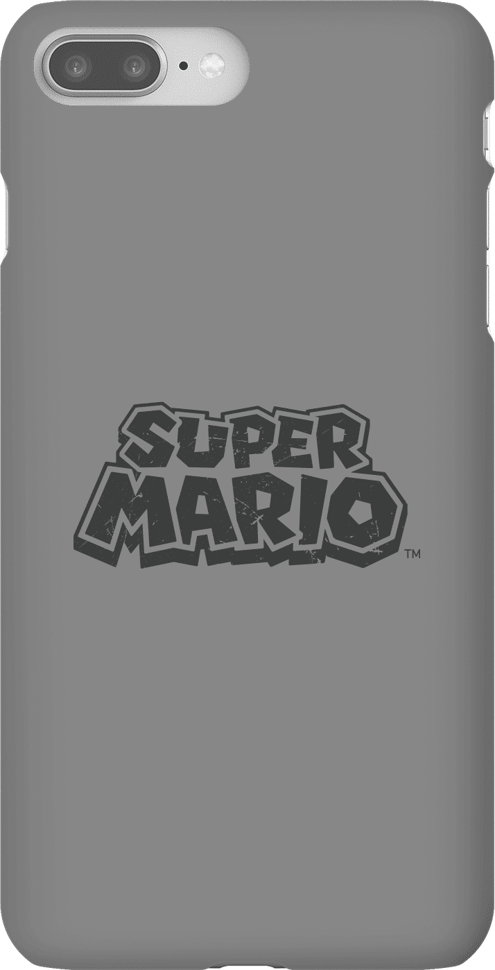 Nintendo Super Mario Distressed Logo Phone Case - iPhone 8 Plus - Snap Case - Matte Nintendo Super Mario Distressed Logo Phone Case - iPhone 8 Plus - Snap Case - Matte