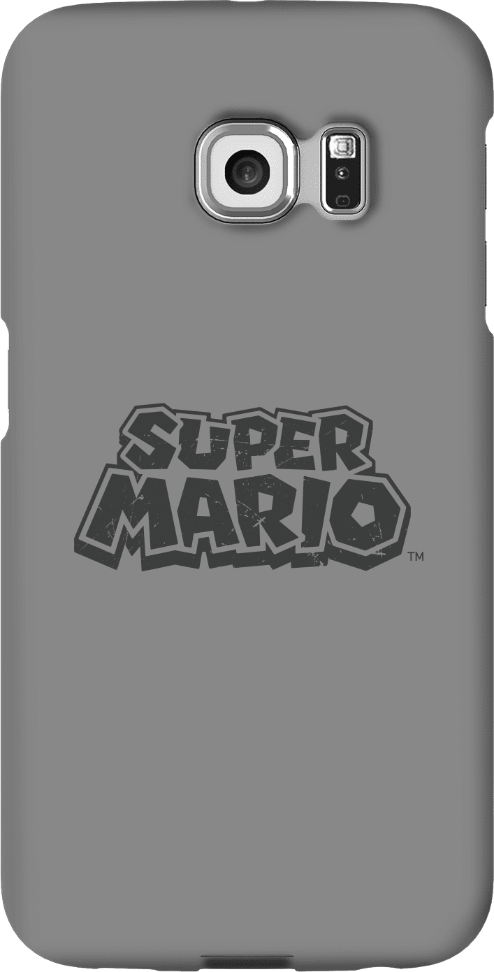 Nintendo Super Mario Distressed Logo Phone Case - Samsung S6 Edge Plus - Snap Case - Matte