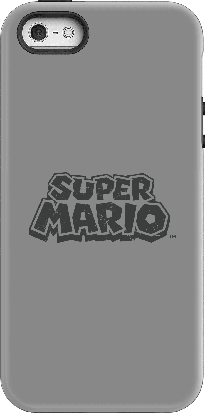Nintendo Super Mario Distressed Logo Phone Case - iPhone 5/5s - Tough Case - Gloss Nintendo Super Mario Distressed Logo Phone Case - iPhone 5/5s - Tough Case - Gloss