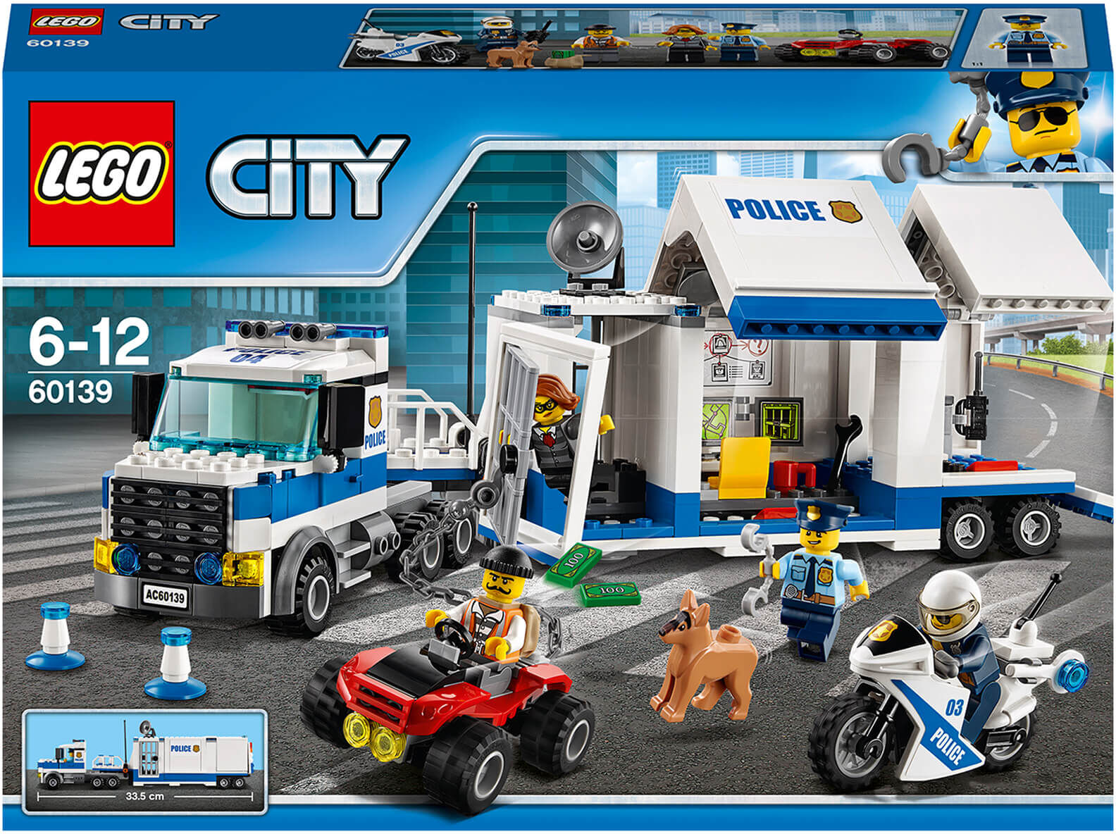 Lego City: Police Mobile Command Center Truck Toy (60139)