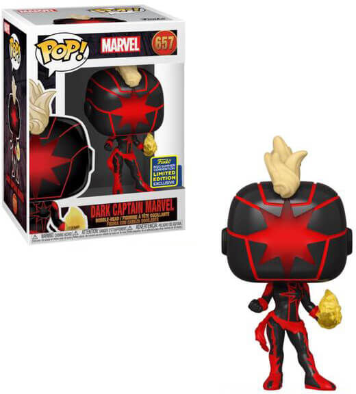 Funko Pop! Vinyl Marvel Comics Dark Captain Marvel SDCC 2020 EXC Pop! Vinyl Figure Funko Pop! Vinyl Marvel Comics Dark Captain Marvel SDCC 2020 EXC Pop! Vinyl Figure