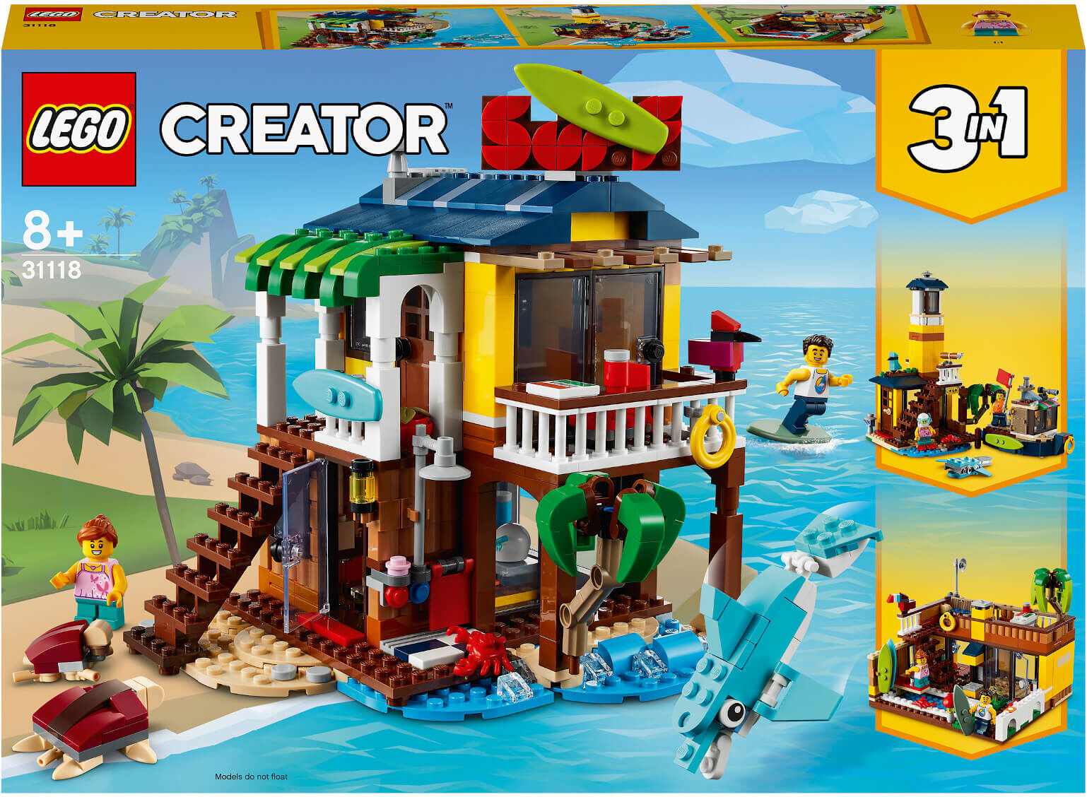 Lego Creator: 3 in 1 Surfer Beach House Building Set (31118)