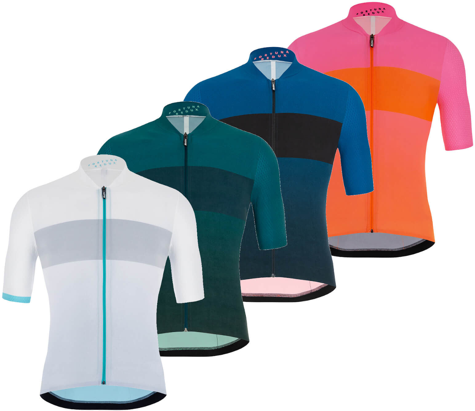 Santini Redux Fortuna Jersey - M - Teal; male Santini Redux Fortuna Jersey - M - Teal; male