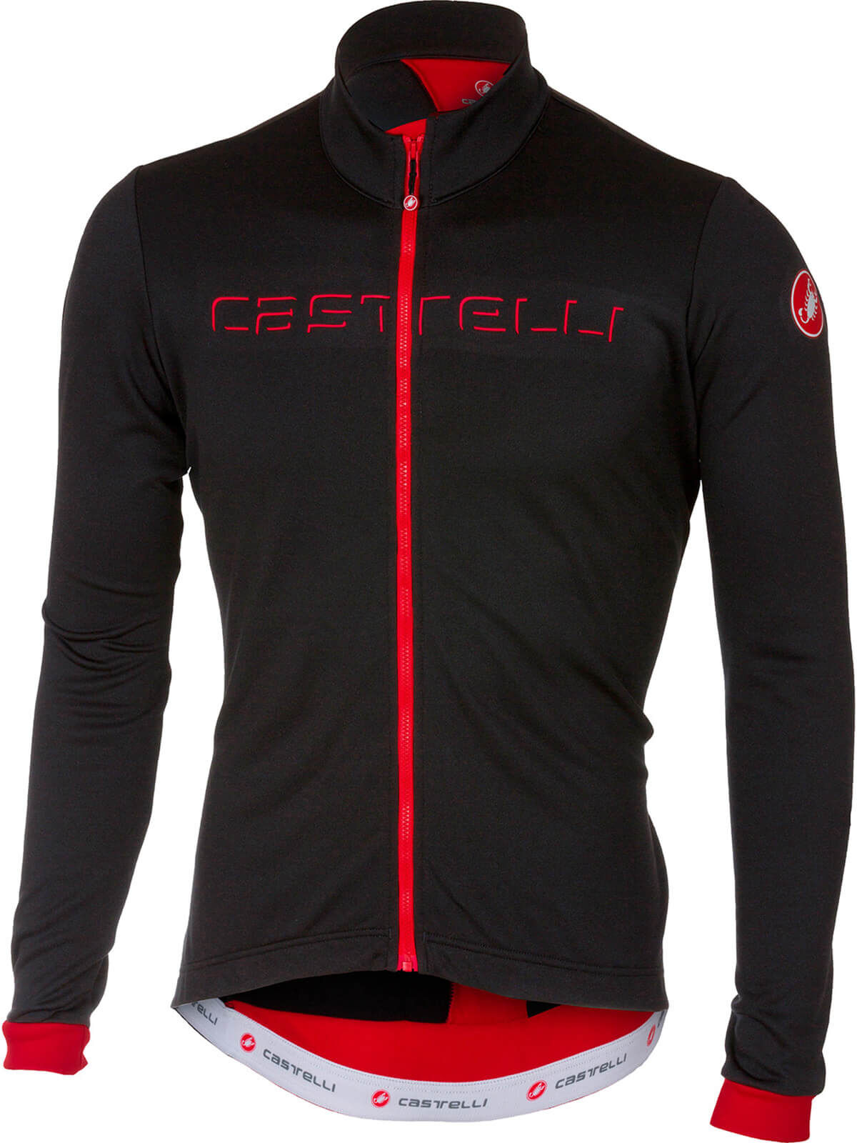 Castelli Fondo Jersey - S - Black/Red; male Castelli Fondo Jersey - S - Black/Red; male