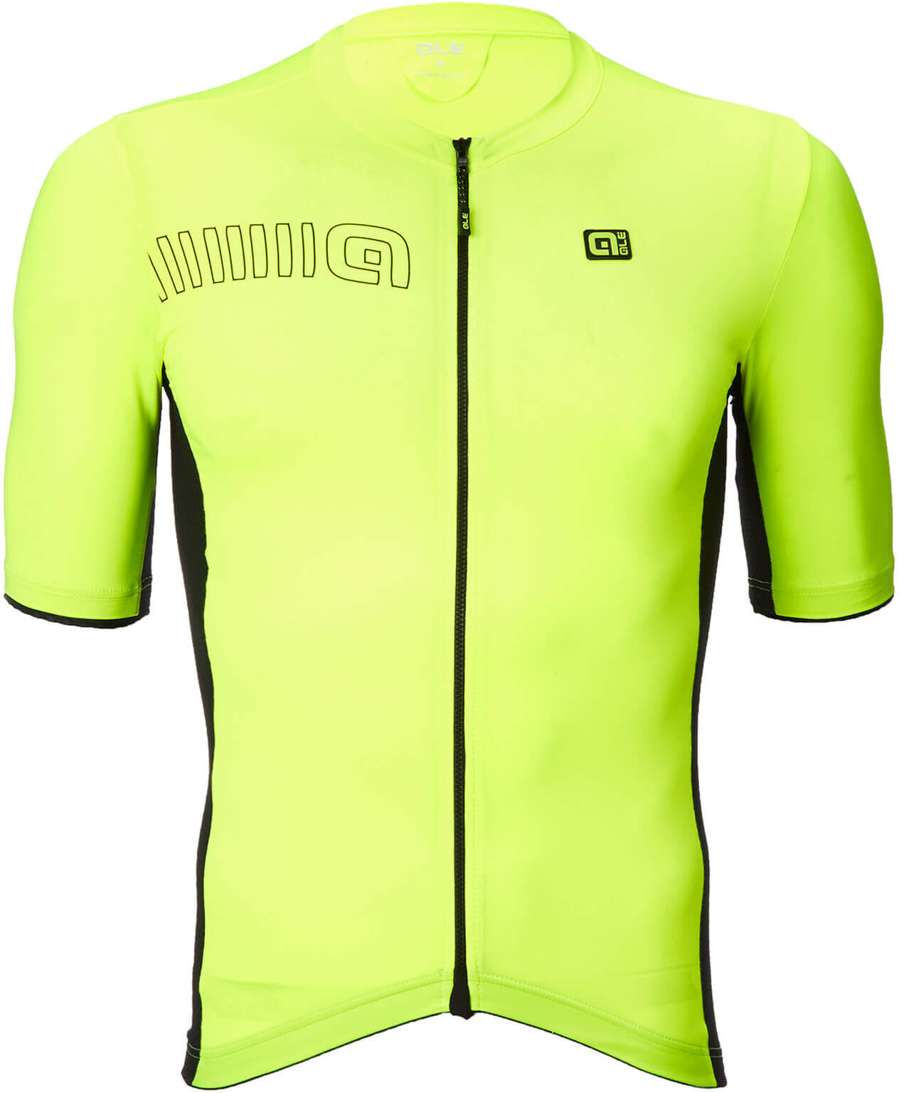 Alé Solid Block Jersey - XXL - Black/Fluo Yellow; male