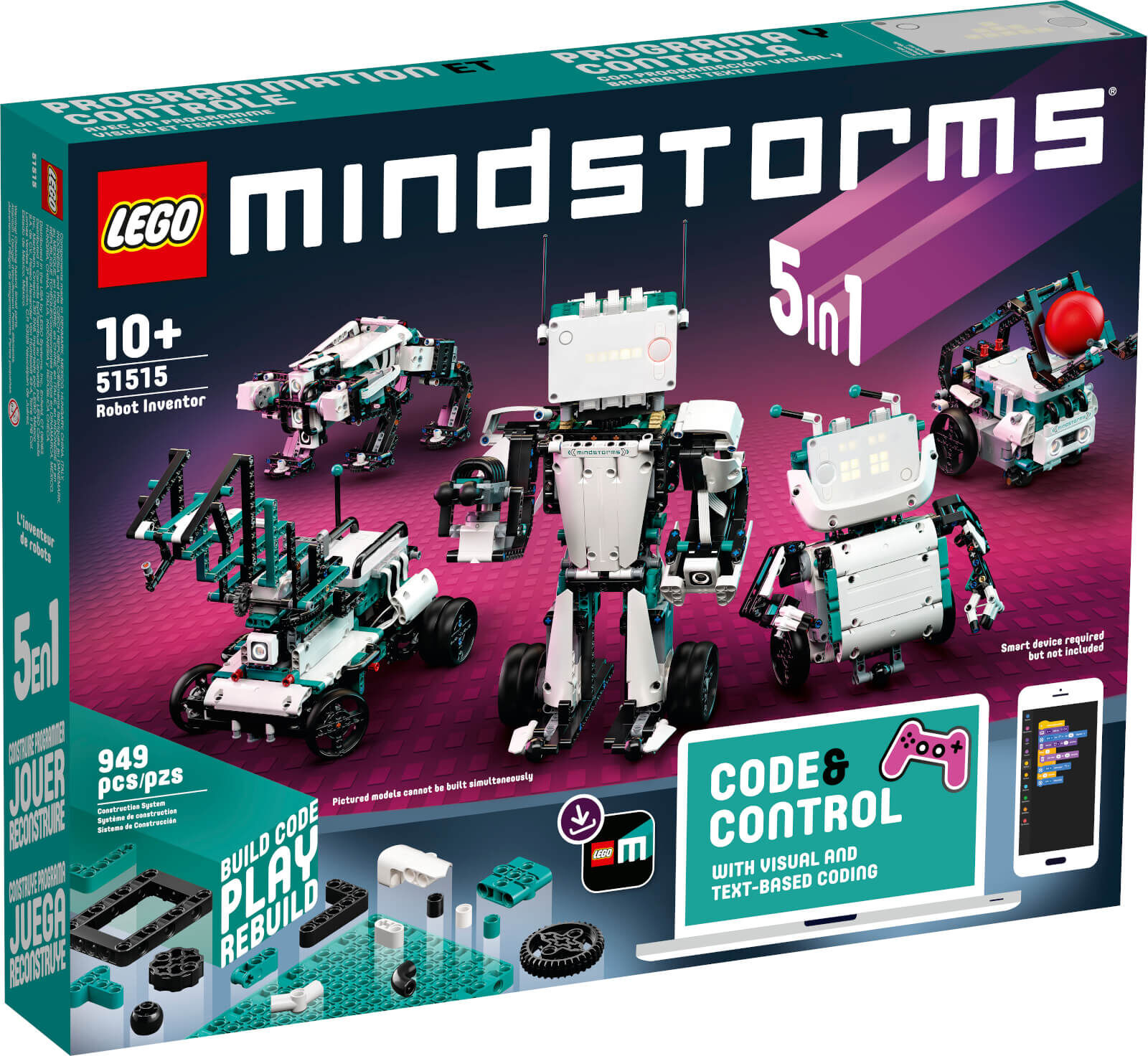 Lego MINDSTORMS: Robot Inventor 5in1 Remote Control Toy (51515)-unisex Lego MINDSTORMS: Robot Inventor 5in1 Remote Control Toy (51515)-unisex