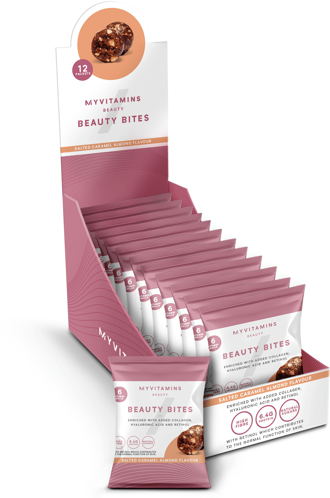 Myvitamins Beauty Bites - 12 x 45g - Salted Caramel Almond Myvitamins Beauty Bites - 12 x 45g - Salted Caramel Almond