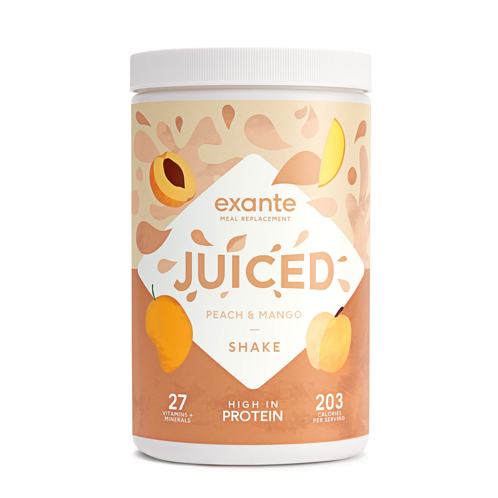 exante Diet Peach & Mango JUICED Meal Replacement Shake 10 Serve Tub
