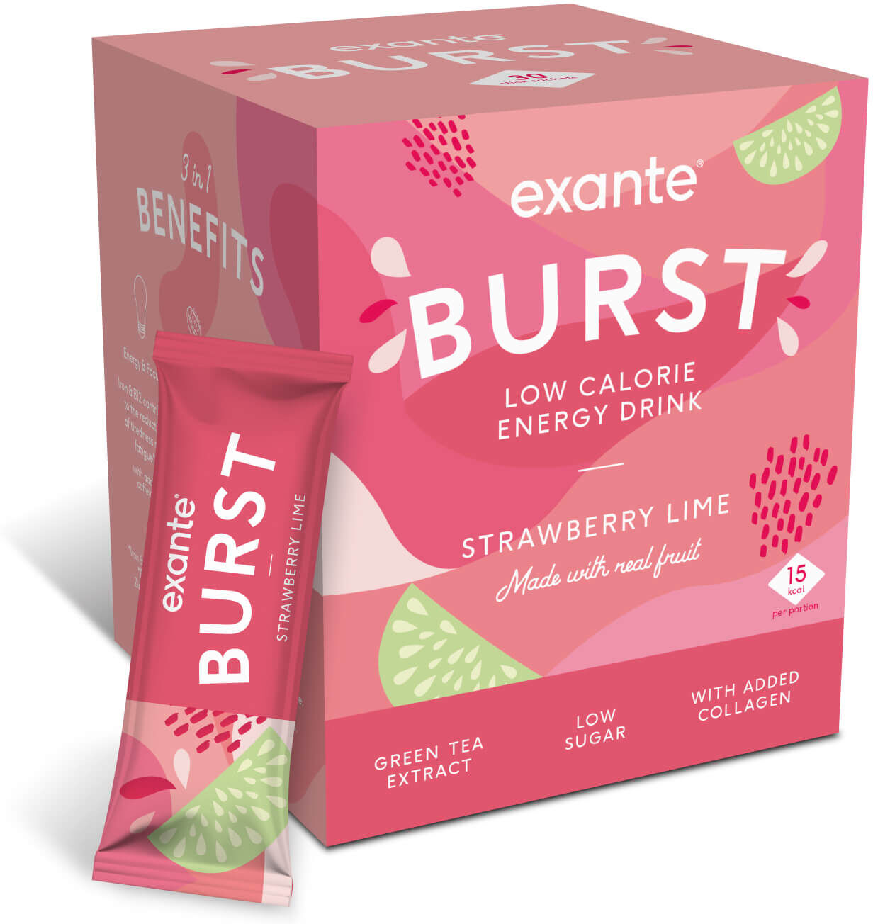 Exante Diet Strawberry Lime BURST Box of 30 Exante Diet Strawberry Lime BURST Box of 30