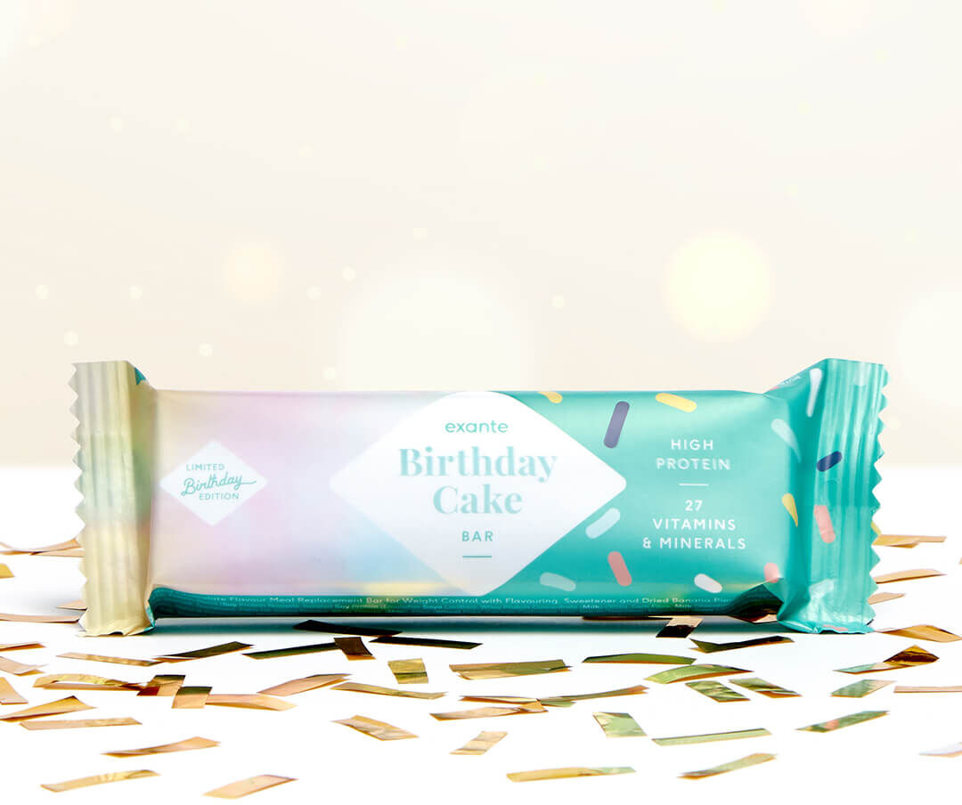 Exante Diet Birthday Cake Meal Replacement Bar