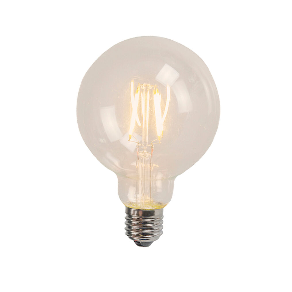 LUEDD Set of 3 E27 LED G95 Clear filament 4W 470LM 2700K