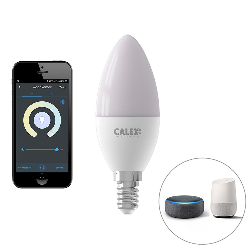 Calex Smart E14 LED Candle 5W 470LM 2200K - 4000K