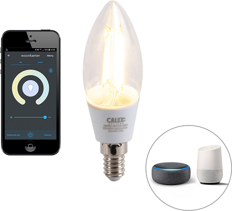 Calex Smart E14 dimmable LED lamp with app 4.5W 450 lm 1800-3000K Calex Smart E14 dimmable LED lamp with app 4.5W 450 lm 1800-3000K