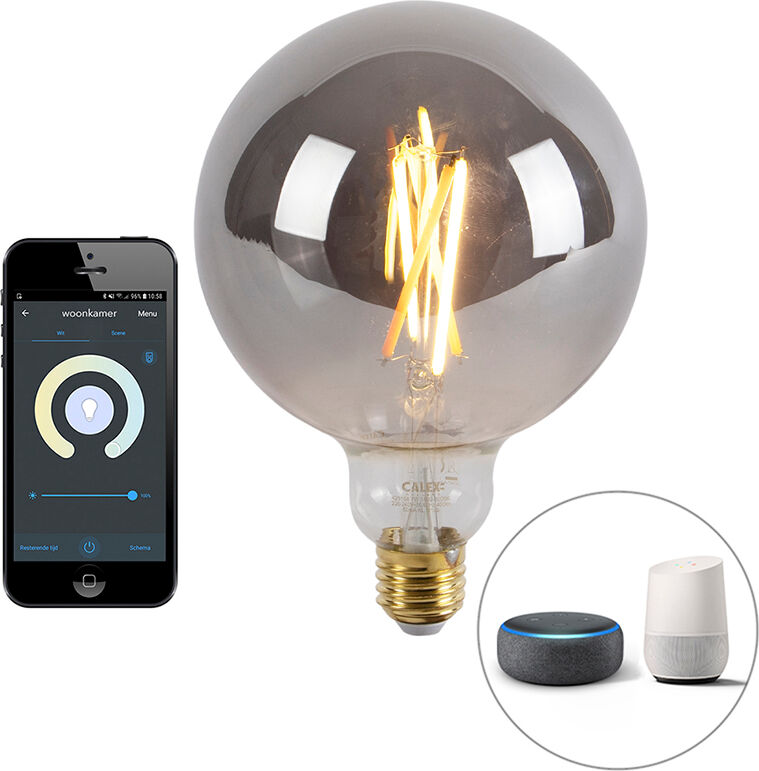 Calex Smart E27 LED G125 Smoke 4.5W 450LM 1800K - 3000K Calex Smart E27 LED G125 Smoke 4.5W 450LM 1800K - 3000K