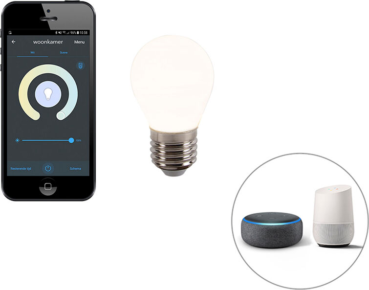 Calex E27 dimmable LED lamp P45 WiFi Smart with app 400 lm 2200 - 4000K Calex E27 dimmable LED lamp P45 WiFi Smart with app 400 lm 2200 - 4000K