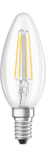 Osram E14 dimbare LED filament kaarslamp B35 helder 5W 470 lm 2700K Osram E14 dimbare LED filament kaarslamp B35 helder 5W 470 lm 2700K