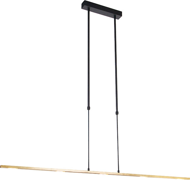 QAZQA Hanging lamp black with gold incl. LED dimmable - Bold QAZQA Hanging lamp black with gold incl. LED dimmable - Bold