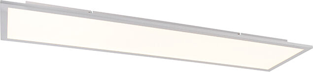QAZQA Modern LED-paneel staal 120 cm incl. LED en dimmer - Liv QAZQA Modern LED-paneel staal 120 cm incl. LED en dimmer - Liv