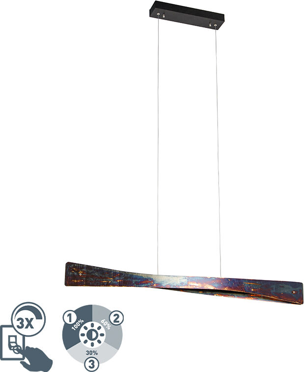 MTK Leuchten Hanglamp multicolor incl. LED 4-staps dimbaar - Sjaak MTK Leuchten Hanglamp multicolor incl. LED 4-staps dimbaar - Sjaak