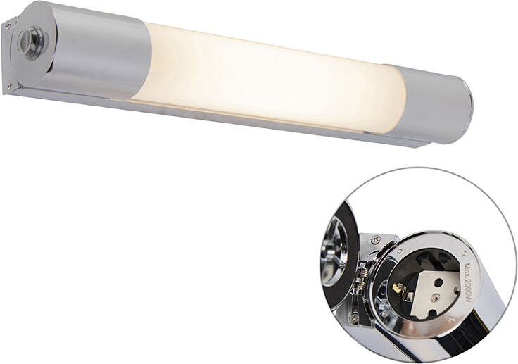 Trio Leuchten Modern chrome wall lamp incl. LED IP44 - Kolian Trio Leuchten Modern chrome wall lamp incl. LED IP44 - Kolian