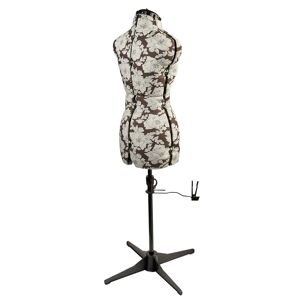 Rosalind Wheeler Adjustable Dressmakers Dummy, In A Grey Hollyhock Fabric With Hem Marker, Dress Form Sizes 10-16 To Pin, Measure, Fit & Display Your Clothes 160.0 H x 60.0 W x 70.0 D cm