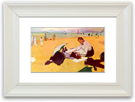 East Urban Home 'Small Girls on the Beach' by Edgar Degas Framed Photographic Print East Urban Home Size: 50 cm H x 70 cm W, Frame Options: White Matte  - Size: 93 cm H x 126 cm W East Urban Home 'Small Girls on the Beach' by Edgar Degas Framed Photographic Print East Urban Home Size: 50 cm H x 70 cm W, Frame Options: White Matte  - Size: 93 cm H x 126 cm W