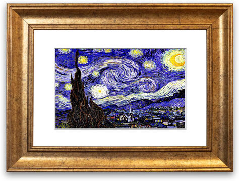 East Urban Home 'Vincent Van Gogh Starry Night Canv Cornwall' Framed Photographic Print East Urban Home Size: 50 cm H x 70 cm W, Frame Options: Gold Antique  - Size: 50 cm H x 70 cm W East Urban Home 'Vincent Van Gogh Starry Night Canv Cornwall' Framed Photographic Print East Urban Home Size: 50 cm H x 70 cm W, Frame Options: Gold Antique  - Size: 50 cm H x 70 cm W
