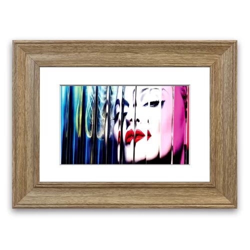 East Urban Home 'Madonna Mdna' Framed Photographic Print East Urban Home Size: 50 cm H x 70 cm W, Frame Options: Teak Woodgrain  - Size: 93 cm H x 126 cm W